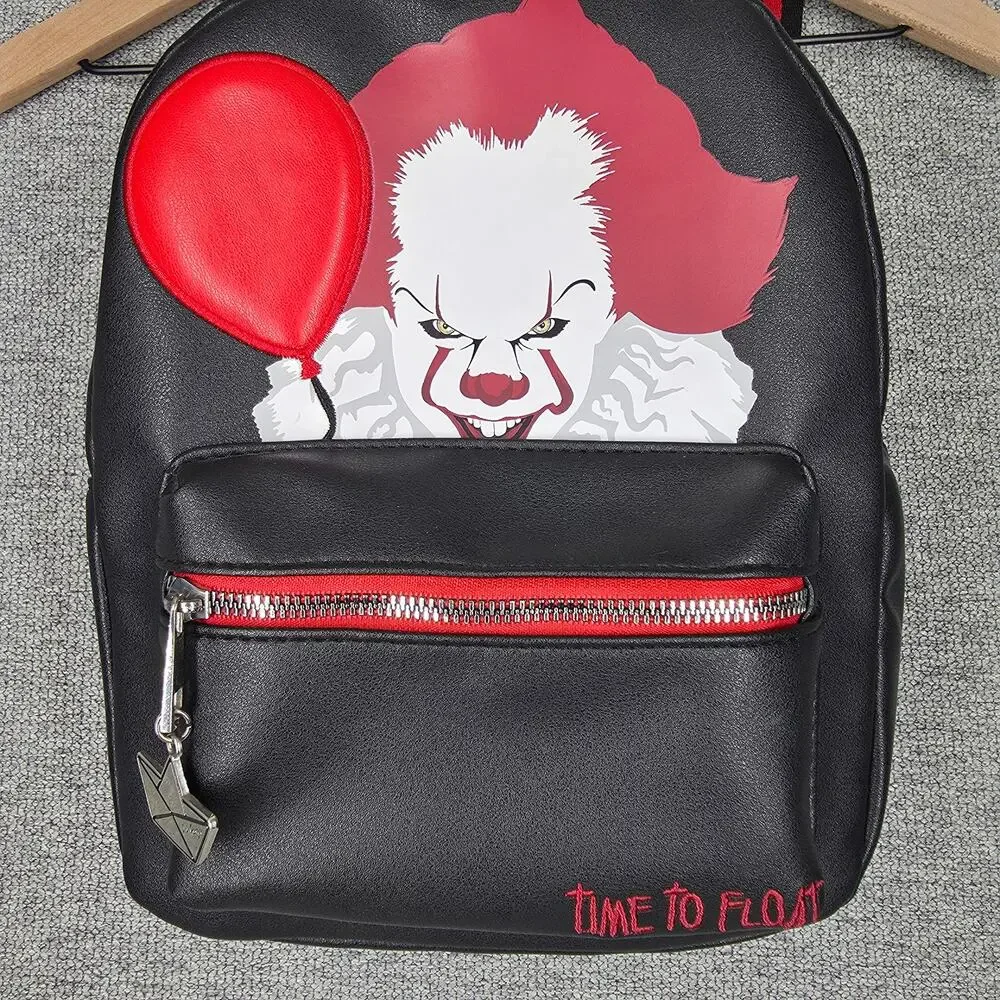 IT CHAPTER TWO PENNYWISE BACKPACK – “TIME TO FLOAT” – BLACK/RED – HOT TOPIC